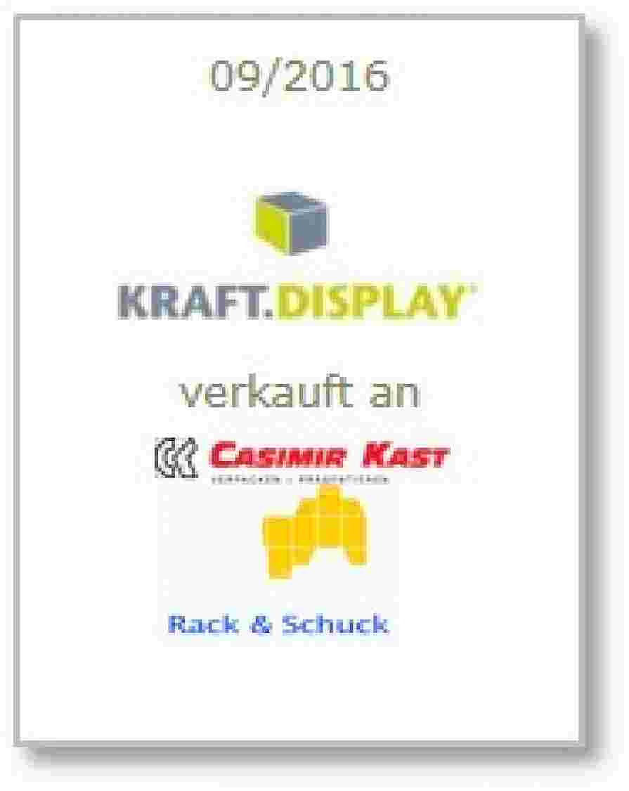 Kraft Druck GmbH |verkaufter Geschäfts-bereich: Kraft Display 